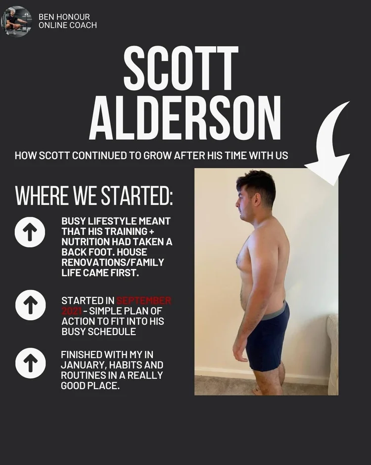 Scott, Honour Coaching client result