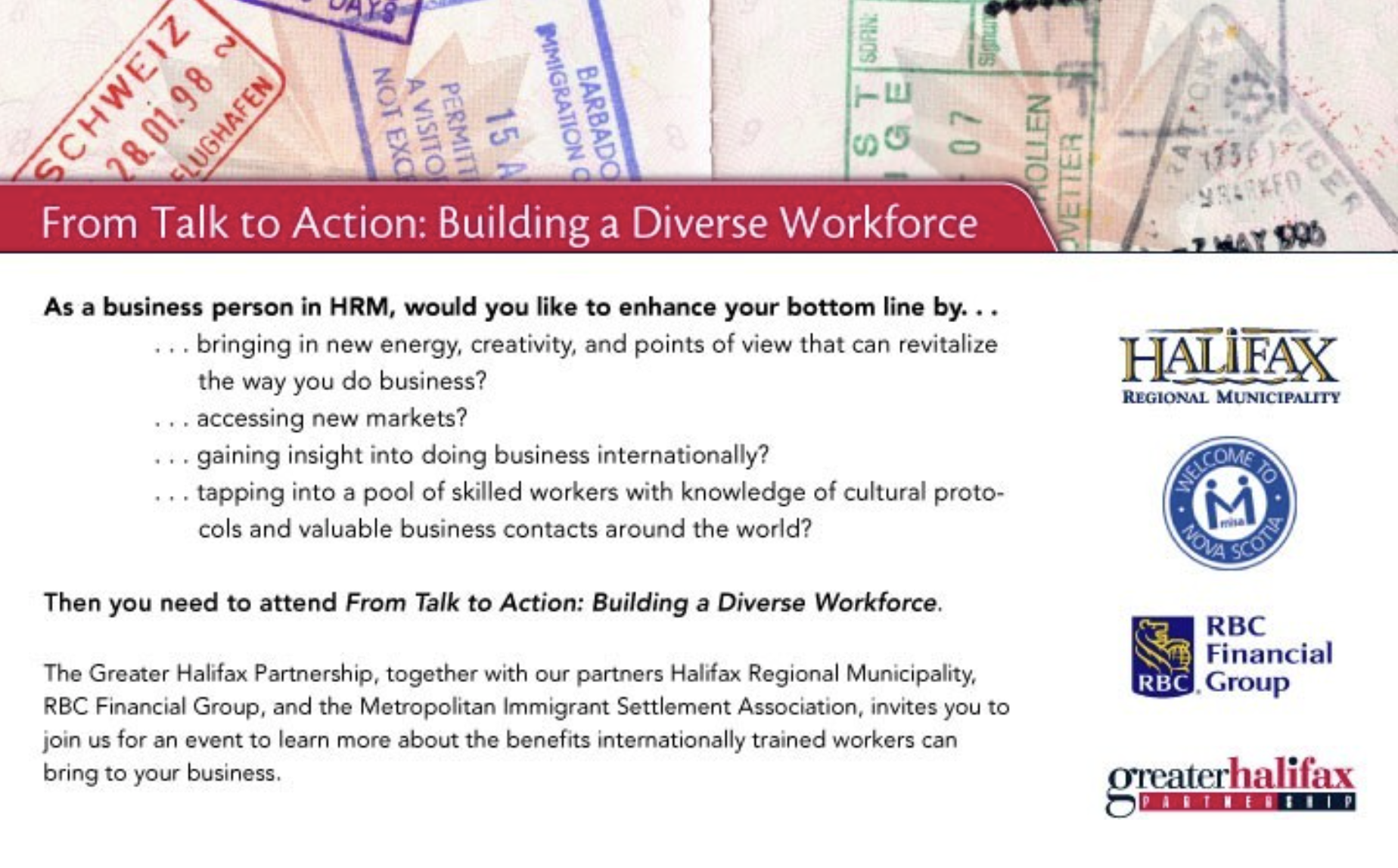 Halifax's diverse workforce &mdash; Immigration Strategy