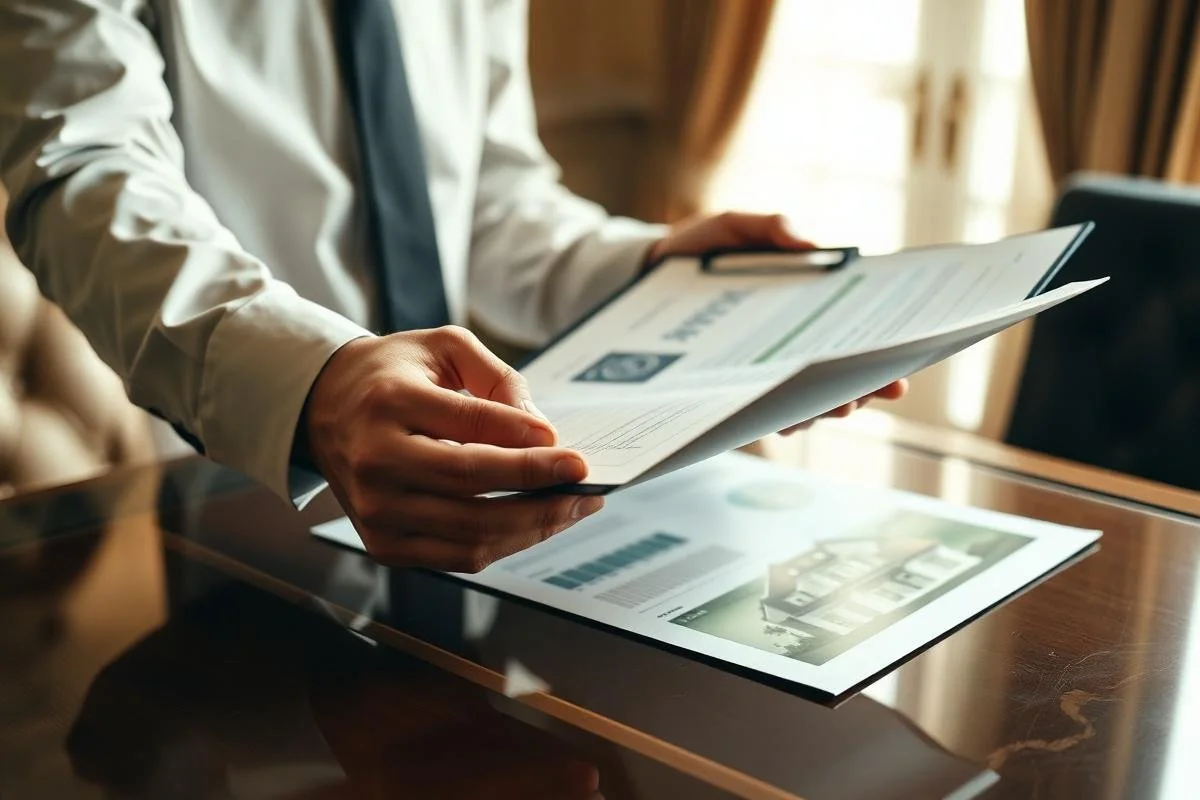 Professional property valuation documents being reviewed