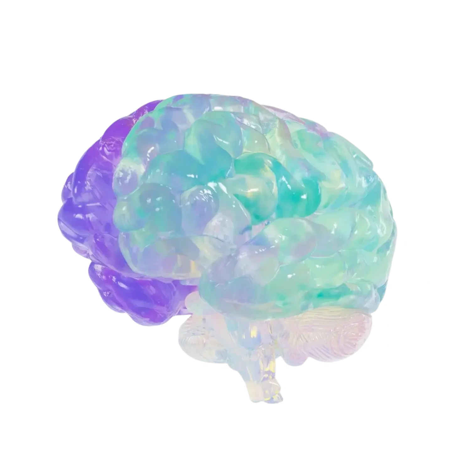 Illustrated brain highlighting biological changes of ketamine-assisted psychotherapy