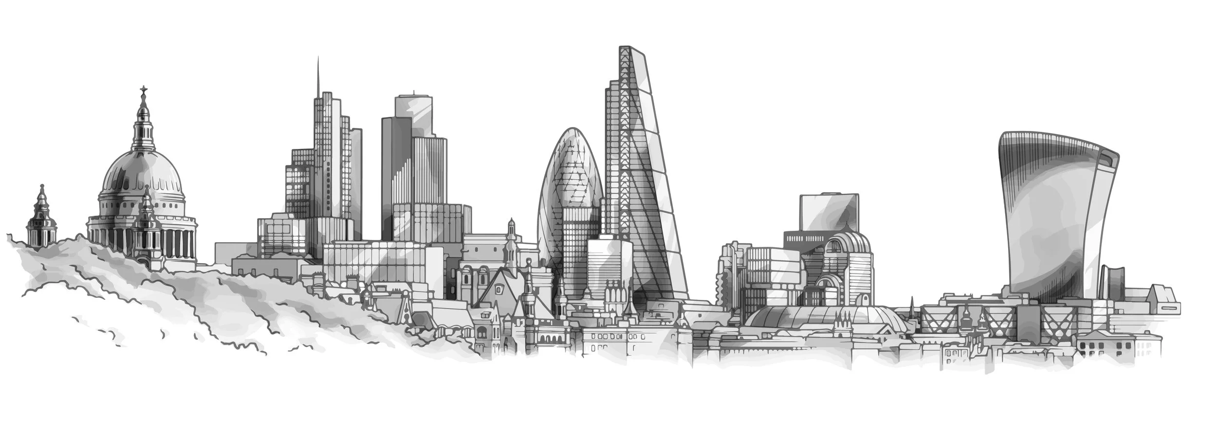 London skyline illustration