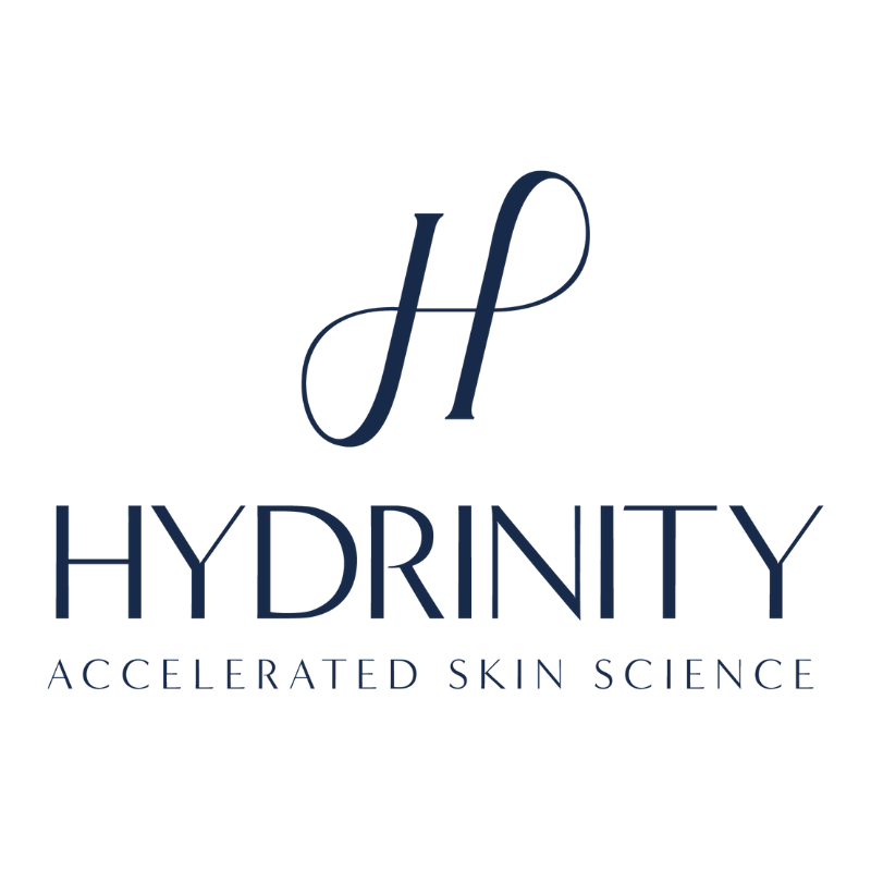 Hydrinity Accelerated Skin Science logo, available at Hidden Springs Med Spa in Boise, ID