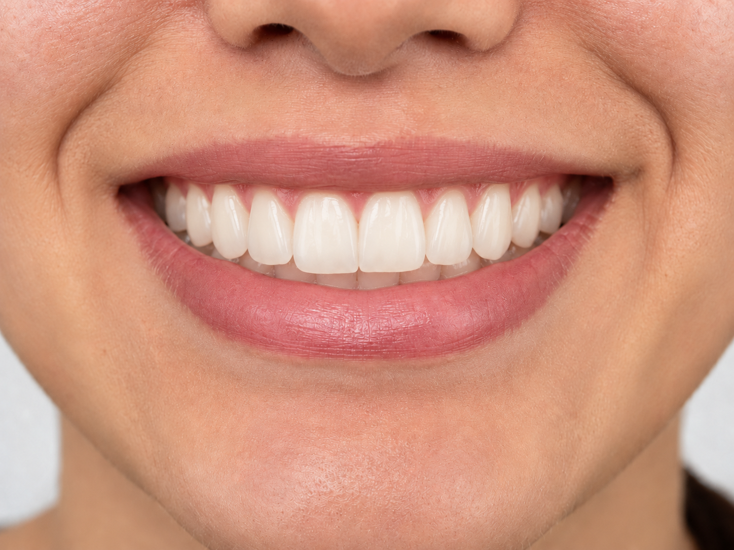 Natural-looking smile representing tooth-colored fillings at Bobb Dental at Northgate