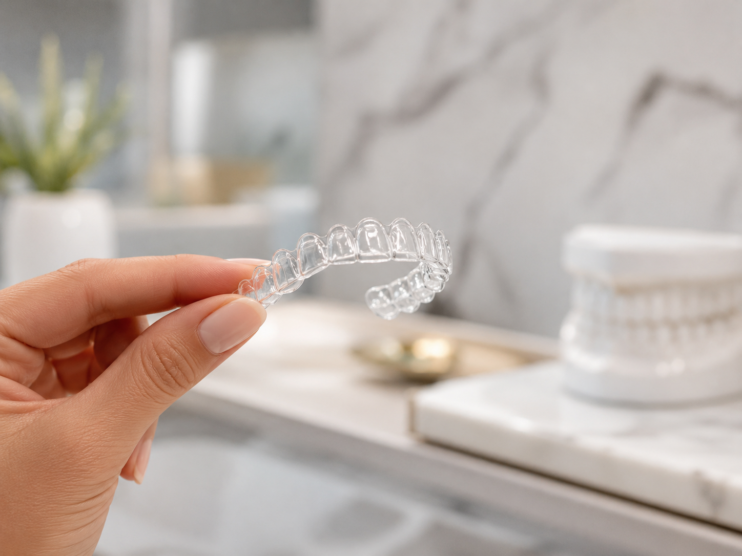 Clear Invisalign aligners