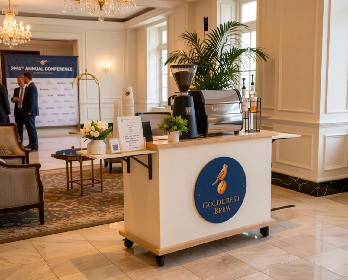 Corporate campus coffee cart