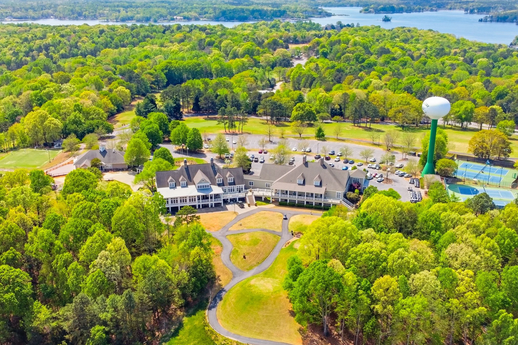Scenic view of Tega Cay on Lake Wylie