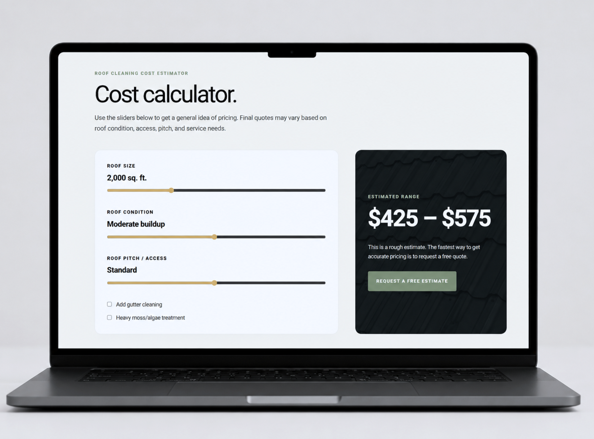 ACRC website homepage mockup