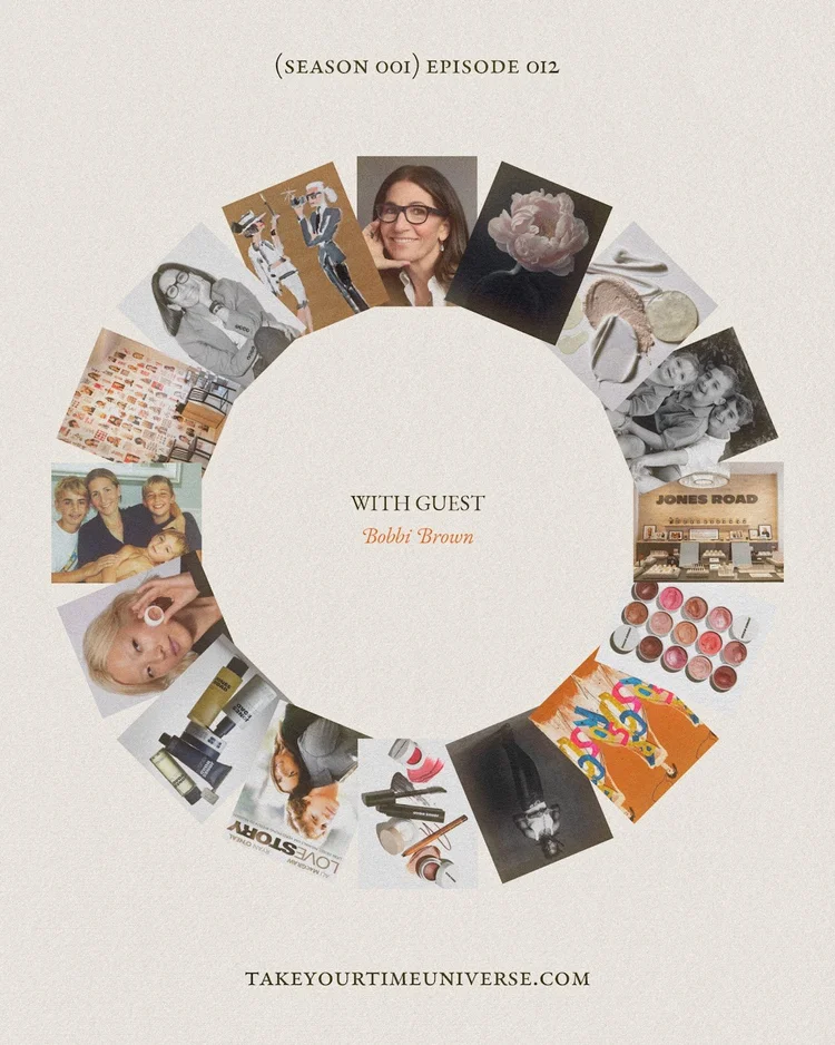 Radial moodboard for Episode 012 with Bobbi Brown