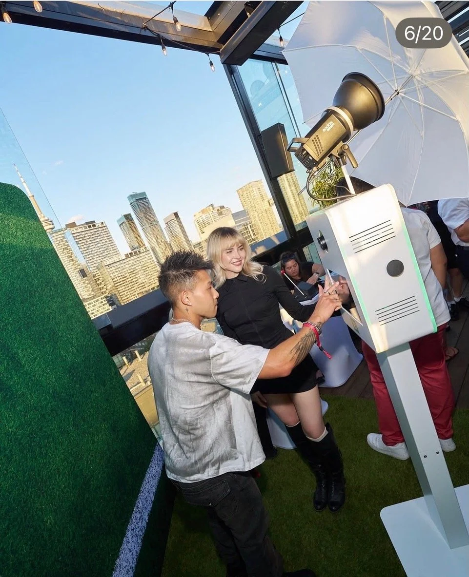 Custom trading cards photo booth in Toronto