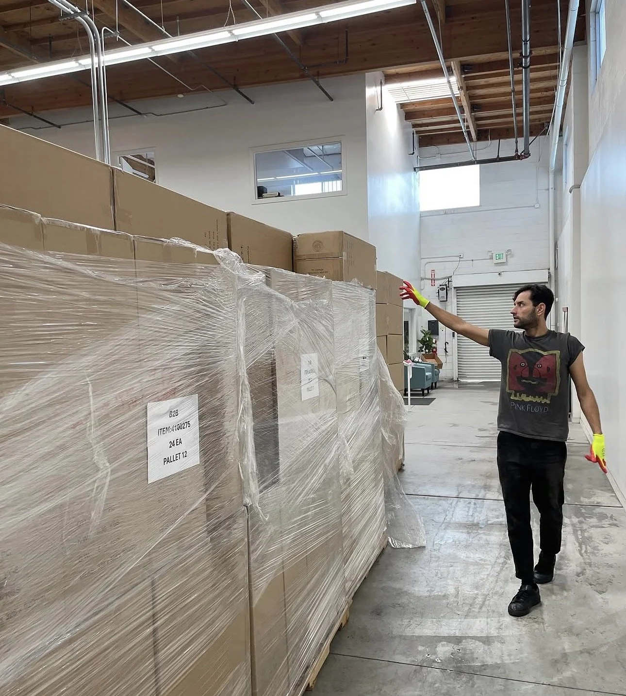 Air purifiers staged for distribution to Los Angeles families, Breathe Easy LA, 2025.