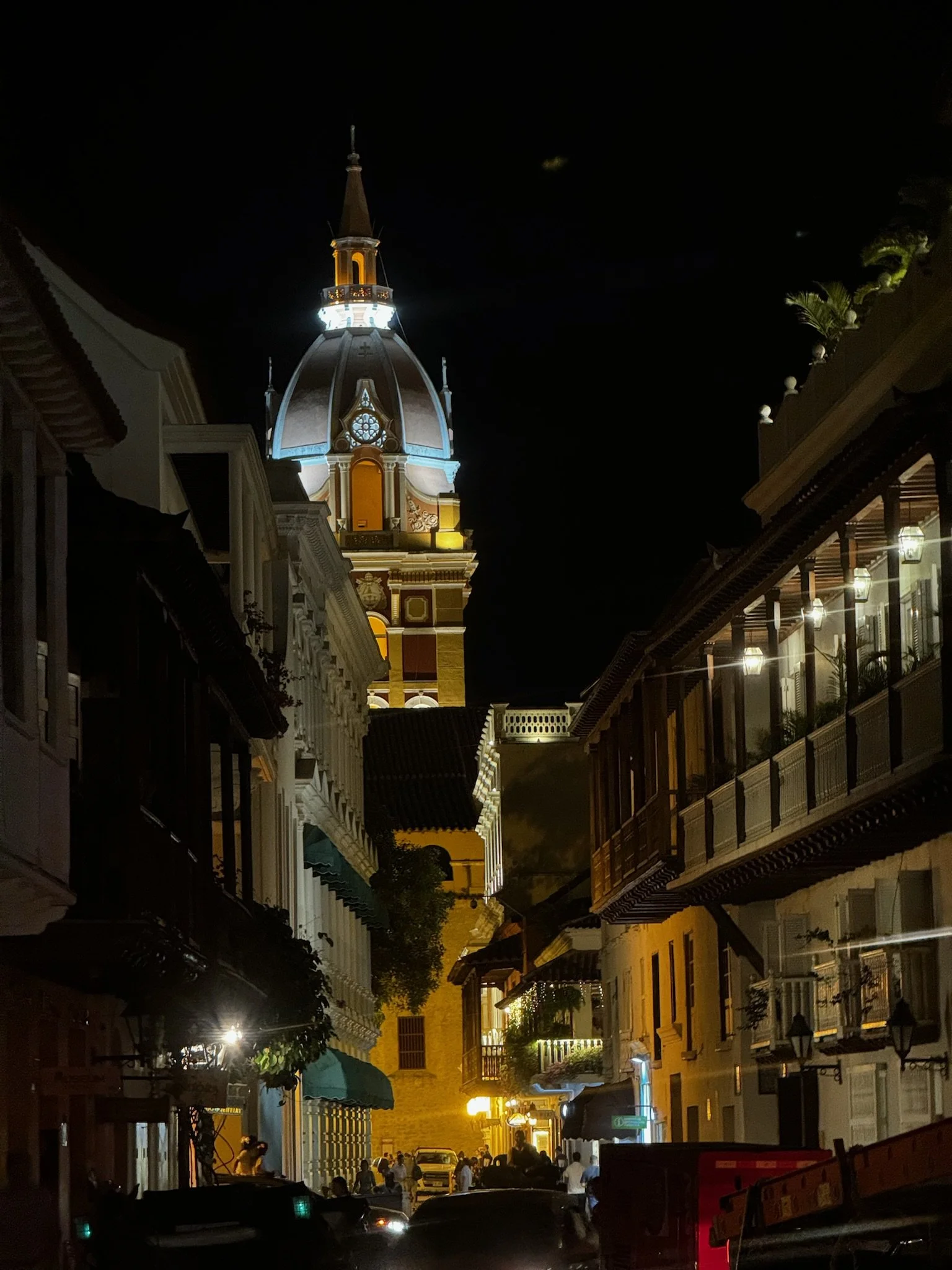 Night view of Cartagena, Colombia.