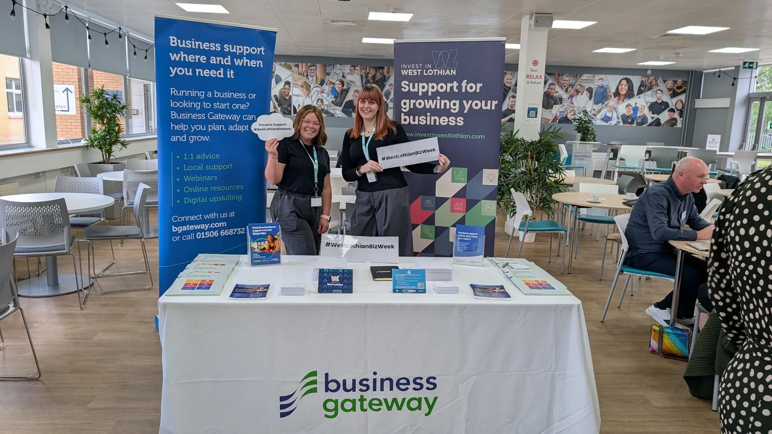 Alison and Carmen at West Lothian Business Week