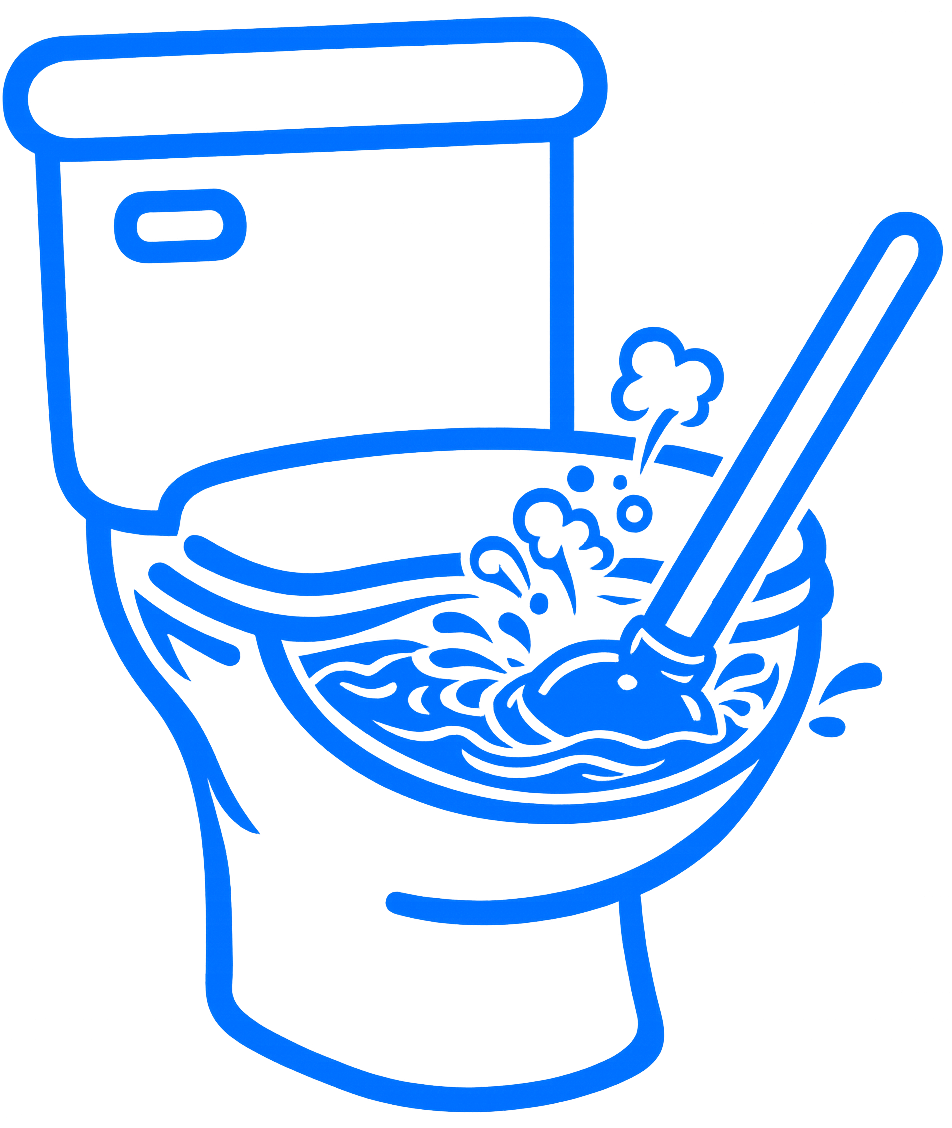 Clogged toilet service icon