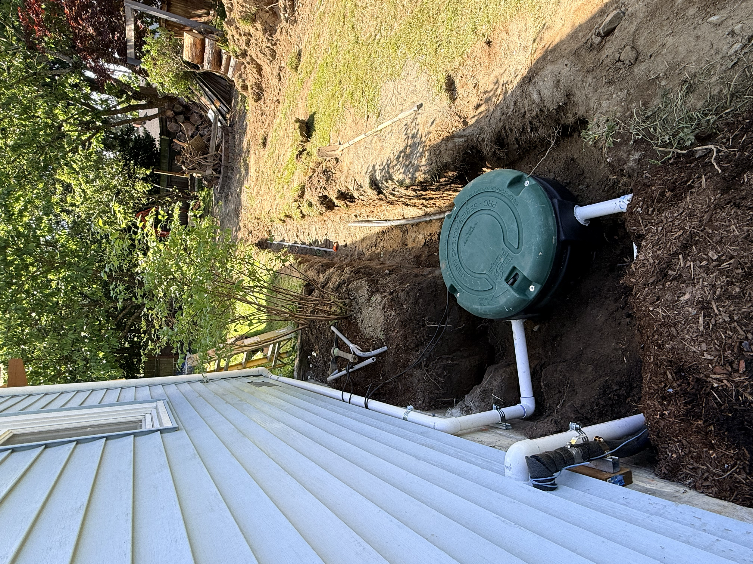 Liberty pump sewer system installation for backyard tiny house in Everett by Neptune Plumbing