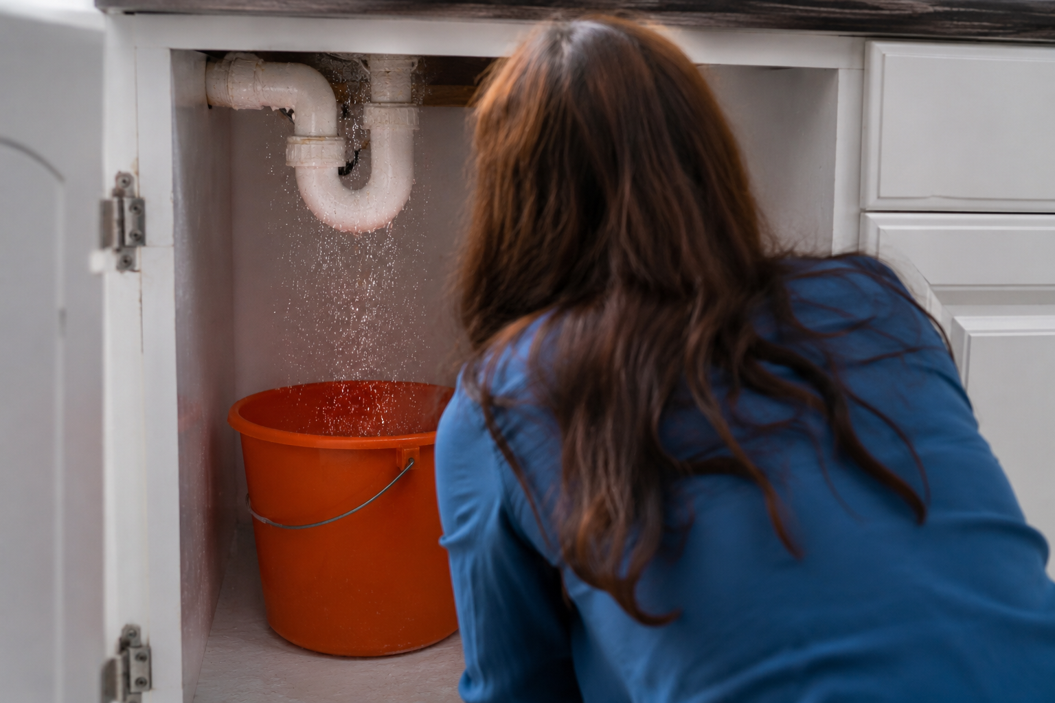 Emergency plumbing Seattle repair for leaking pipe under sink