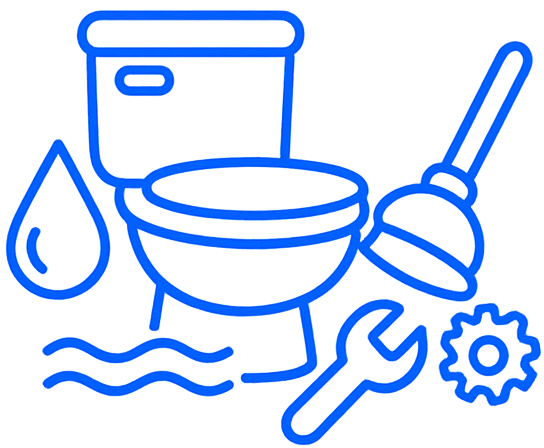 Toilet repair service icon