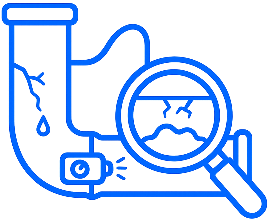 Sewer line inspection camera icon