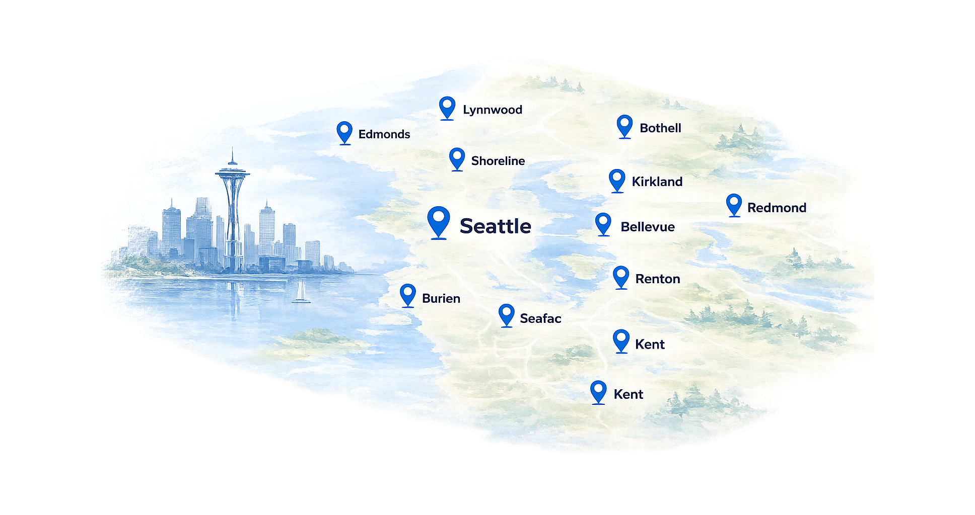 Neptune Plumbing service areas around Seattle and nearby communities