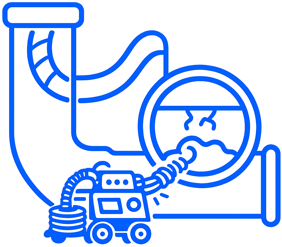 Trenchless pipe relining icon