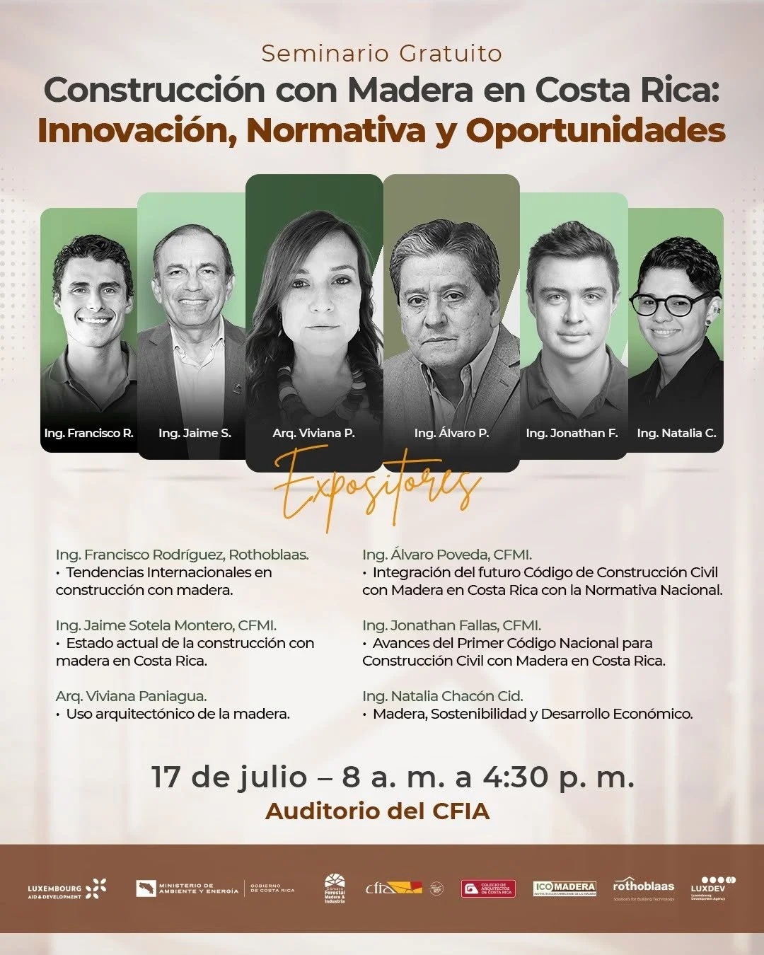 Seminario gratuito — Construcción con Madera en Costa Rica