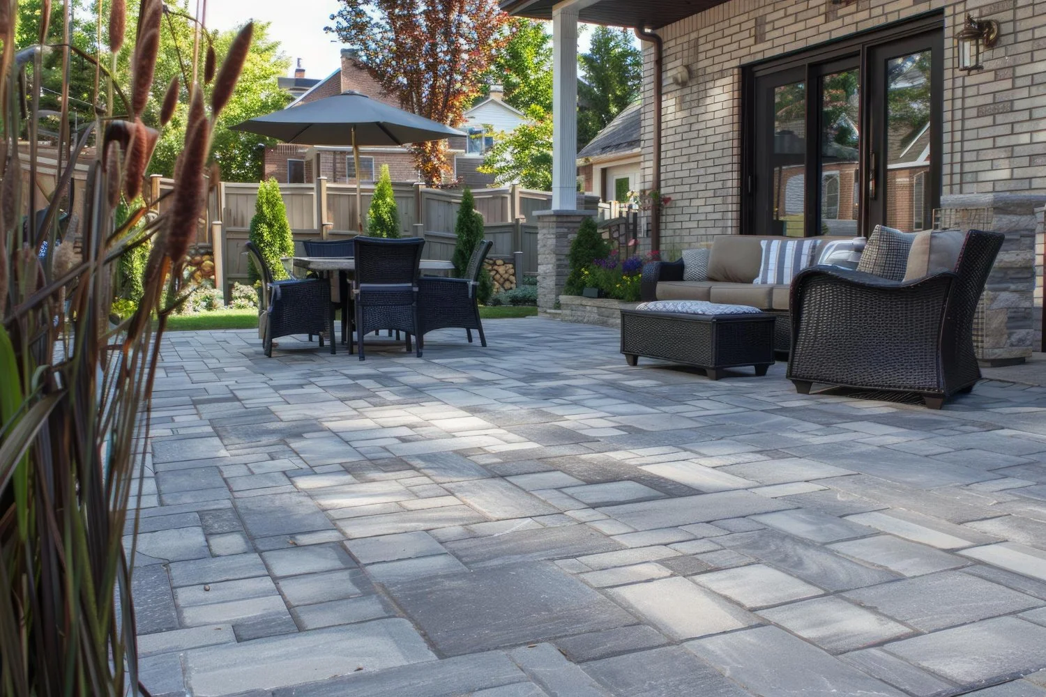 Backyard patio flow
