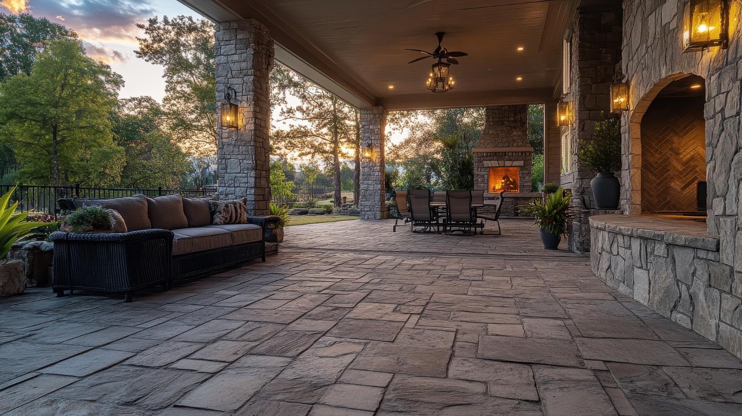 Backyard patio for relaxing outside