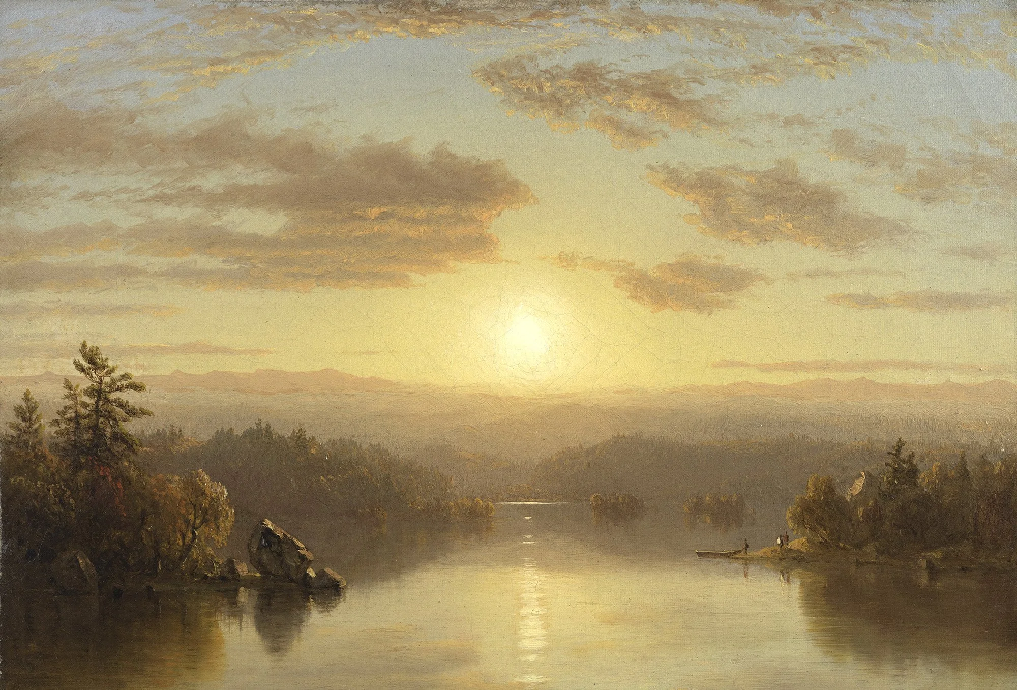 Gifford - A Lake in the Wilderness at Sunset (Lake George, Twilight)