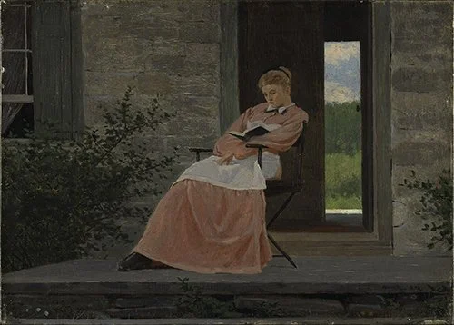 Winslow Homer, Girl Reading on a Stone Porch