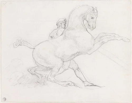 Théodore Géricault, Study for the Race of the Riderless Horses