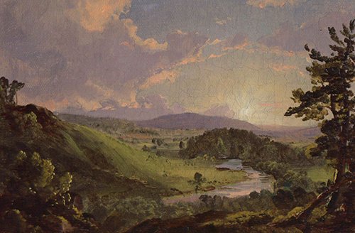 Frederic Edwin Church, Study for View Near Stockbridge, 1847
