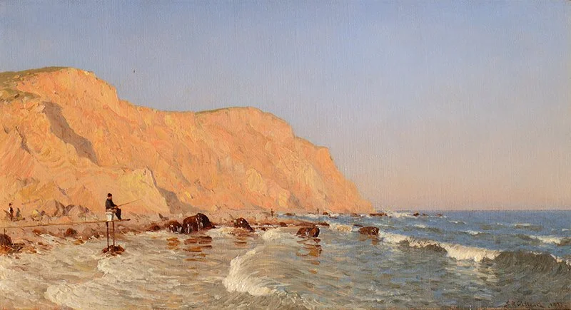 Sanford Robinson Gifford, A Sketch of Clay Bluffs on No Man's Land, 1877