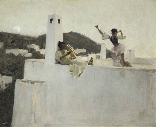 John Singer Sargent, Dancing on the Rooftop, Capri
