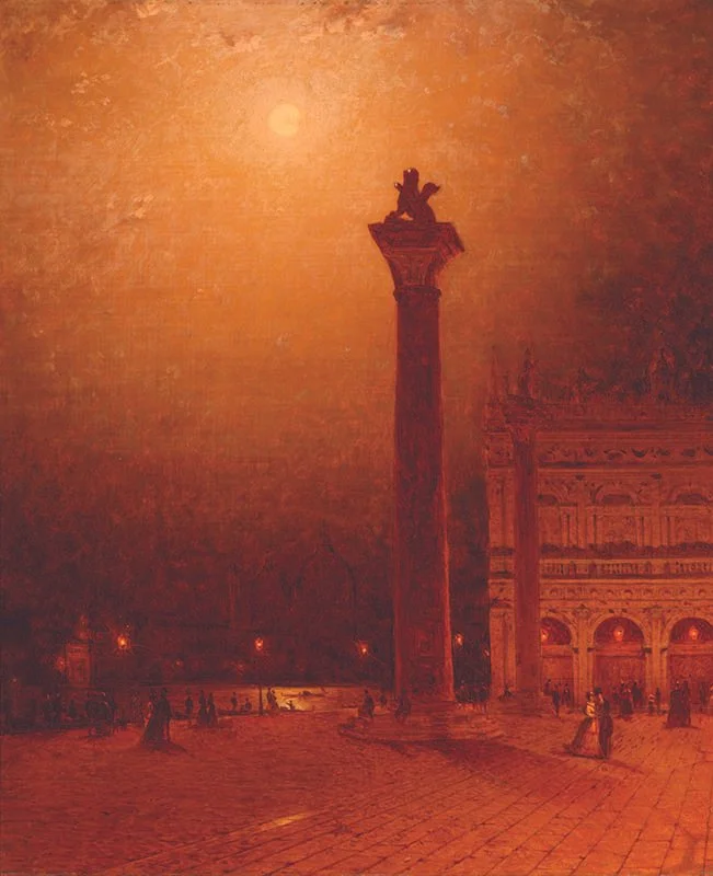 Sanford Robinson Gifford, The Column of St. Mark's, Venice, 1870