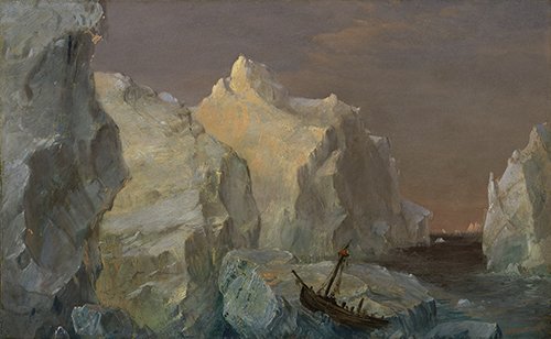 Frederic Edwin Church, Icebergs and Wreck in Sunset, 1860