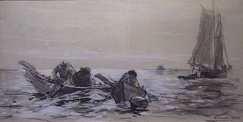 Winslow Homer, Fishermen and Boats