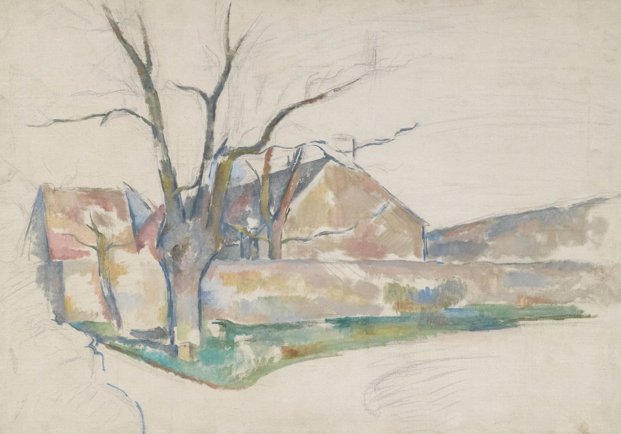 Cézanne, Paysage d'hiver, c. 1885