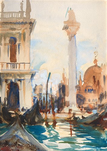 John Singer Sargent, Piazzetta, No. 2 (Venice, The Libreria)