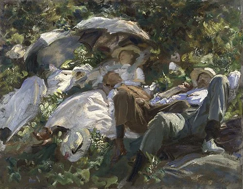 John Singer Sargent, Siesta (Group with Parasols)