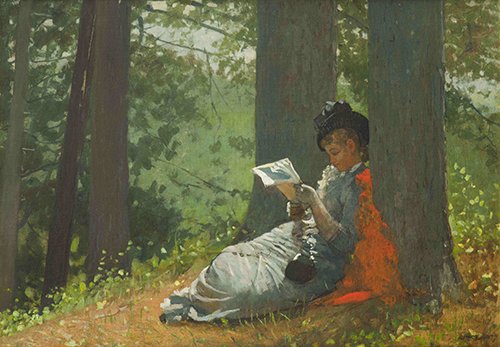 Winslow Homer, Girl Reading Under an Oak Tree