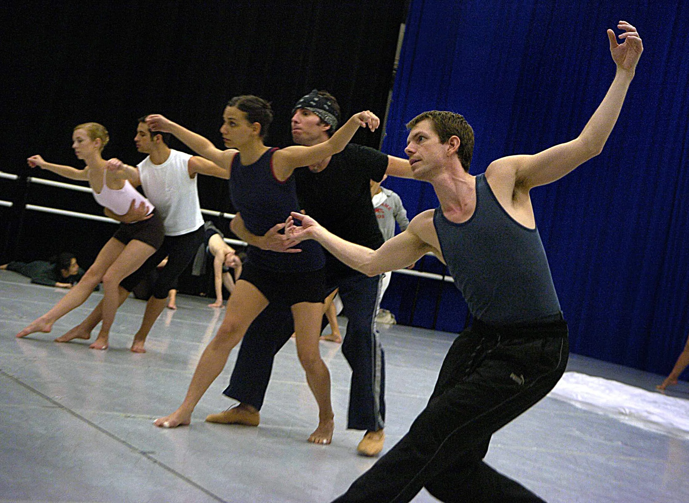 Navaji David Nava in rehearsal with choreographer Dominic Walsh