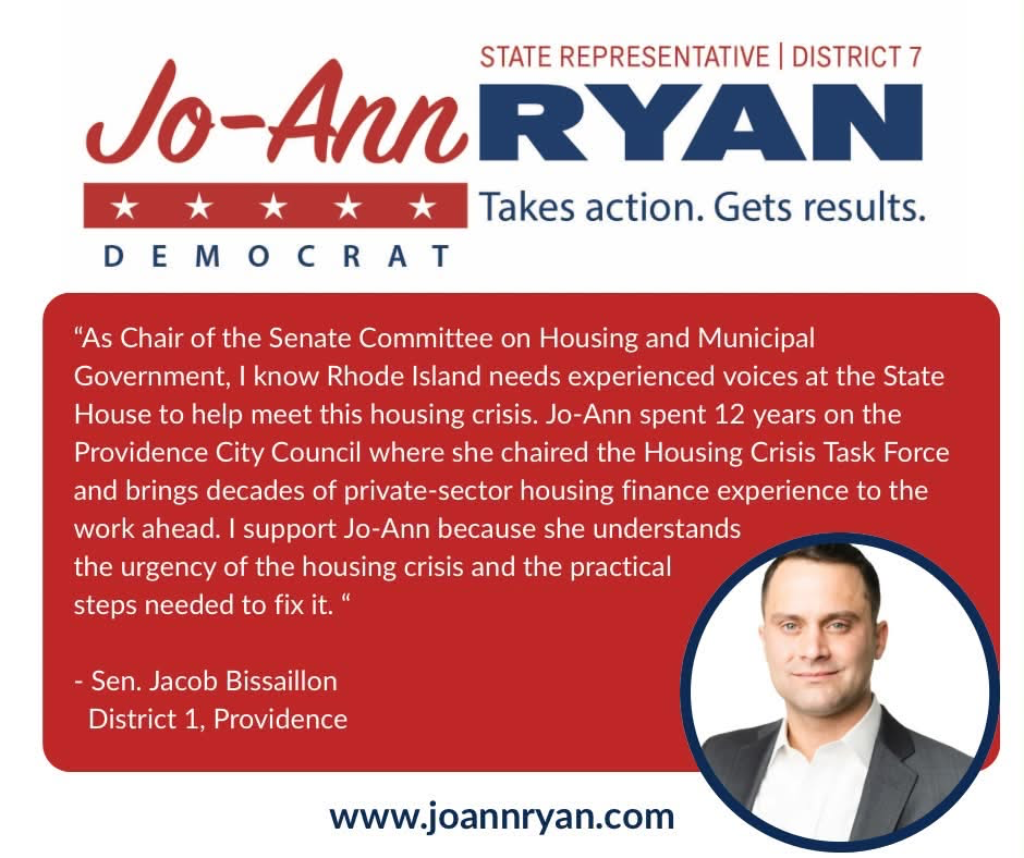 Quote from Sen. Jacob Bissaillon endorsing Jo-Ann Ryan