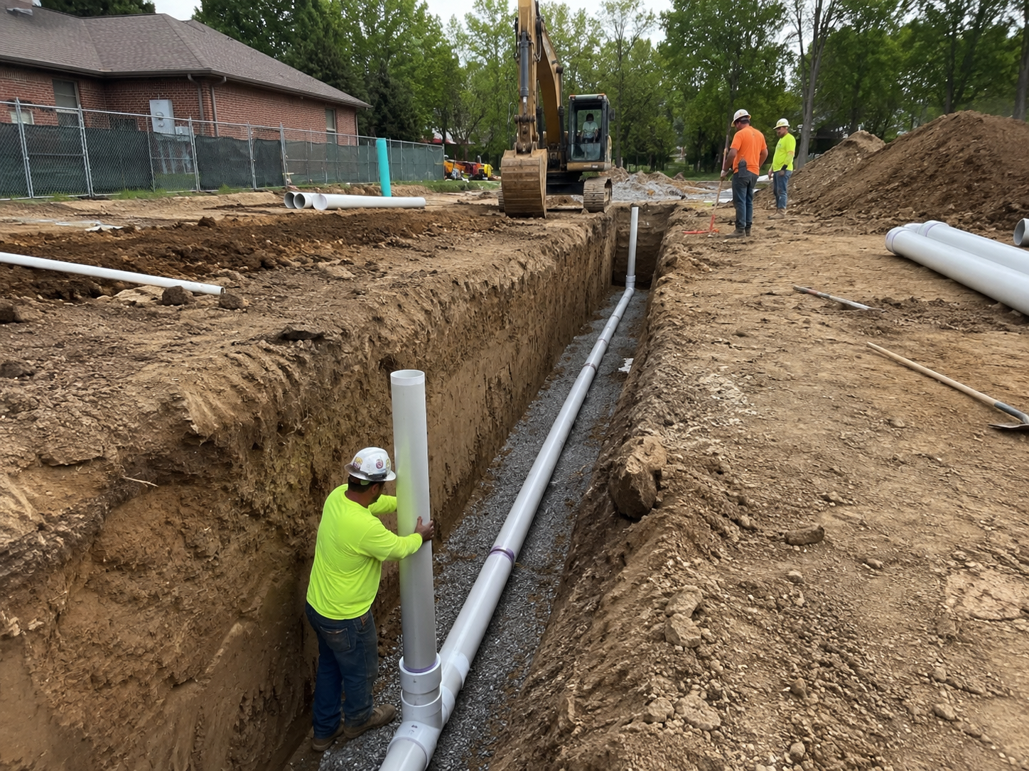 Trenching for plumbing