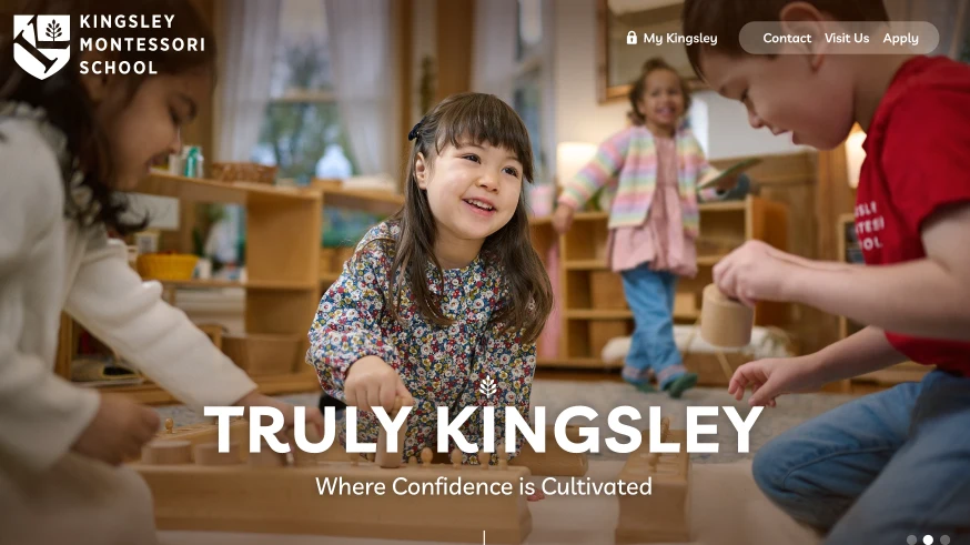 Kingsley Montessori School website redesign