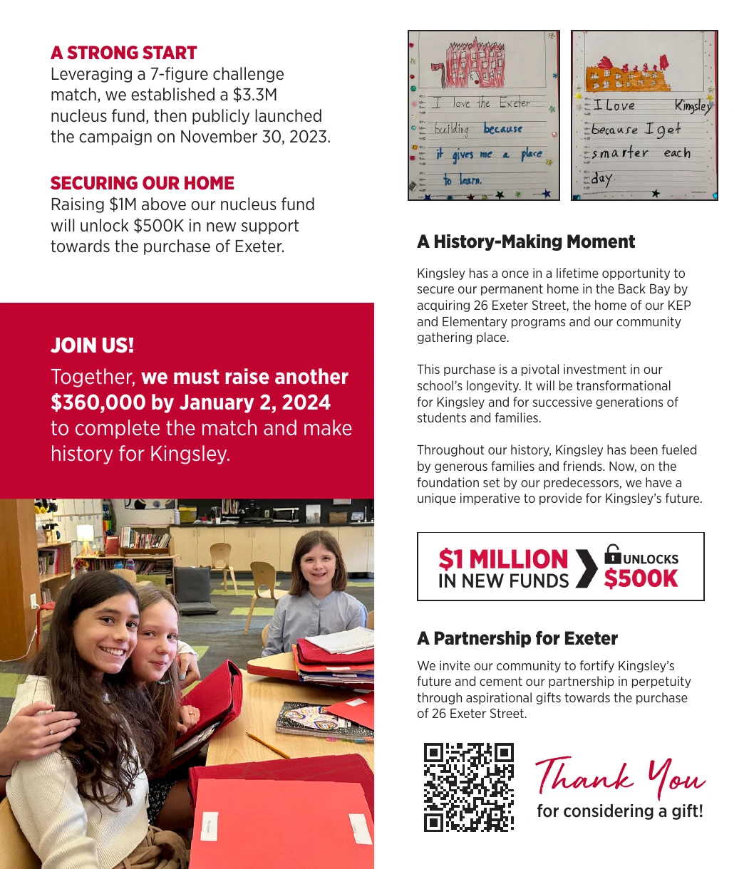 Campaign brochure interior