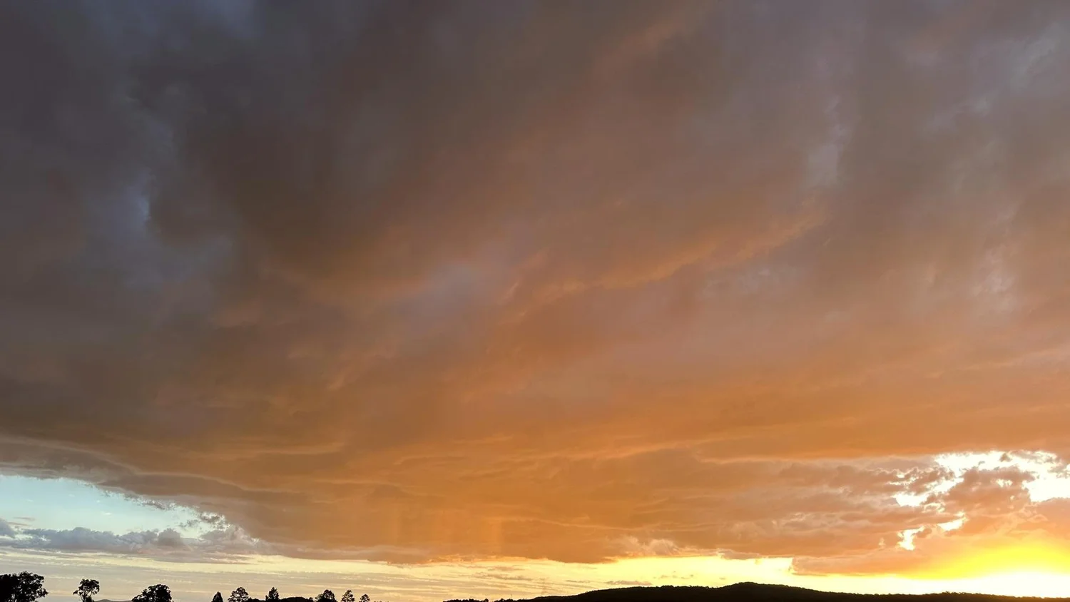 Evening sky over the farm