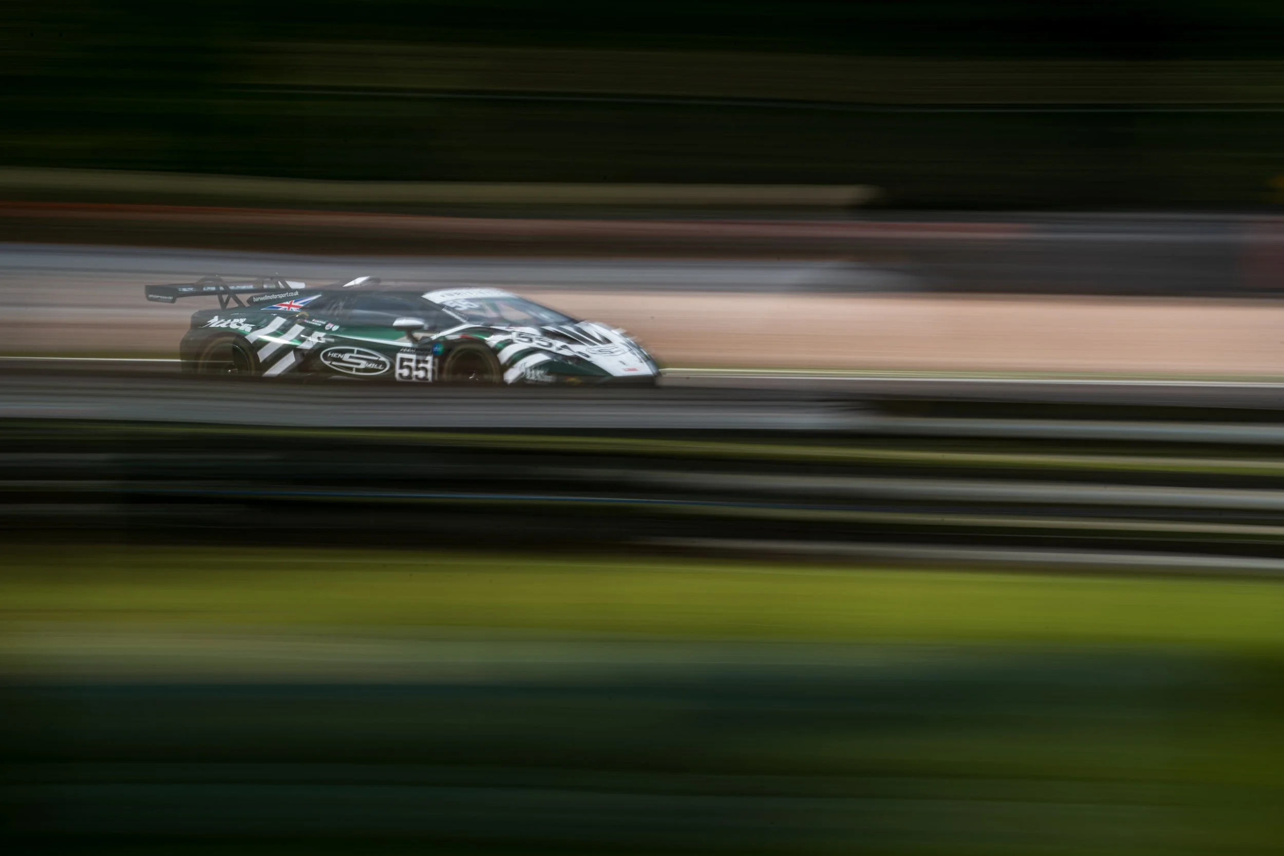 British GT race cars competing at Oulton Park