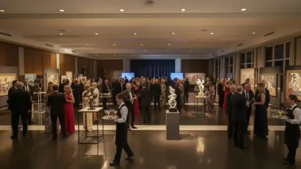 A gala being held in Murray Hall.
