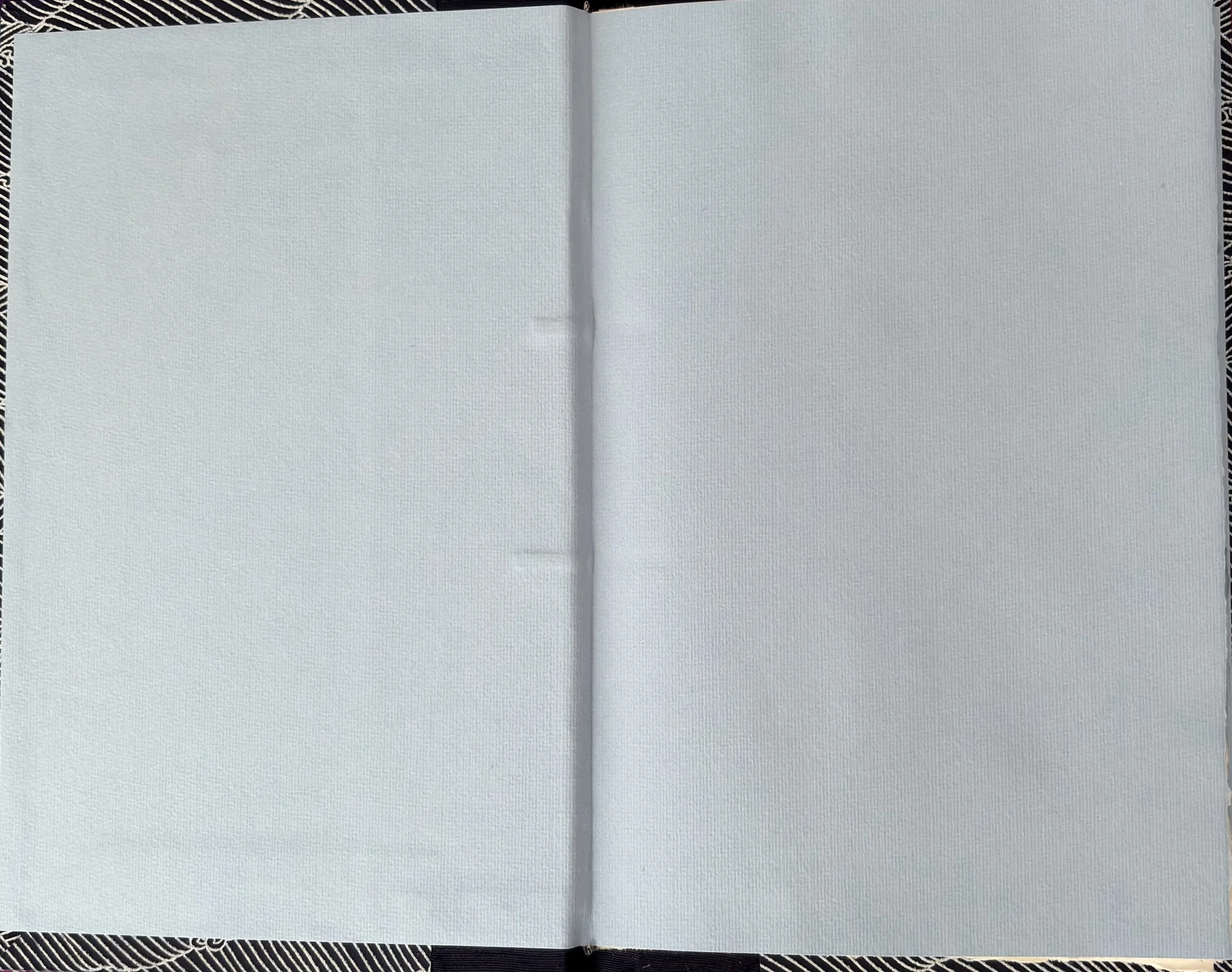 Hahnemühle Bugra Blue endpapers open spread