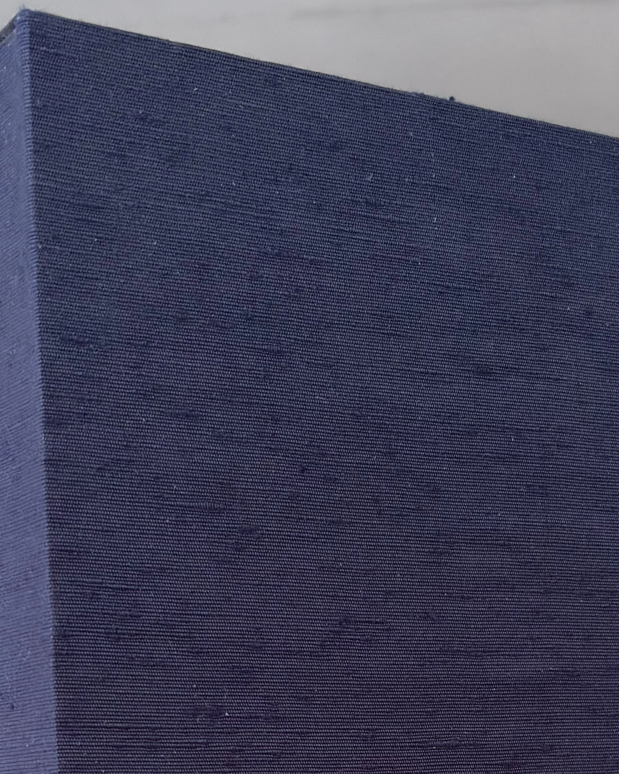 Navy Asahi cloth slipcase close-up