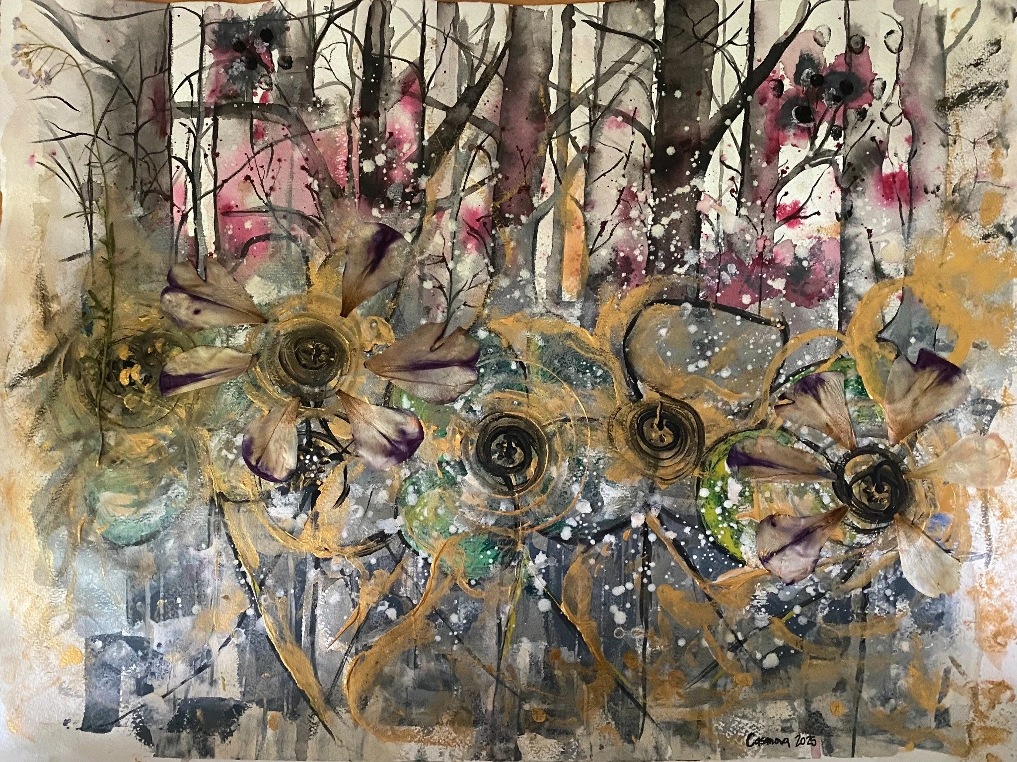 The Magic Forest, an original mixed-media painting by Marielly Casanova